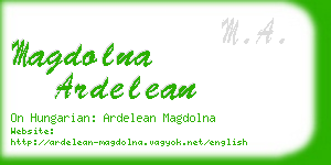 magdolna ardelean business card